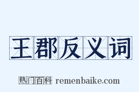 王郡反义词是什么意思的图片